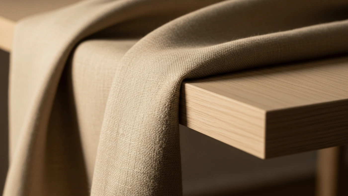 Textura de lino sobre madera